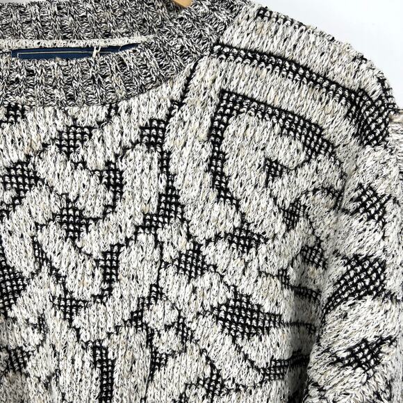 Vintage Crossings Celtic Knot Design Black Gray Cotton Blend Sweater NEW Size XL - Picture 2 of 8